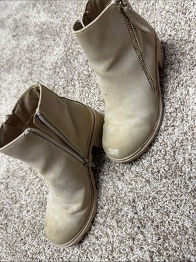 Jellypop Kids Tan Zipper Ankle Boots
